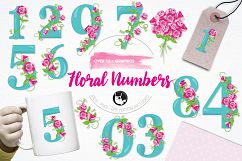 Floral Numbers graphics and illustrations Product Image 1