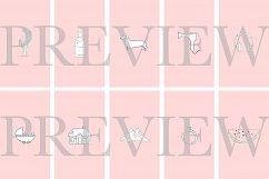 40 Instagram Story Highlights Icons in Pink, Hand Drawn Product Image 4