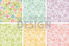 Floral Digital Paper, Flower Seamless pattern, Scrapbook Product Image 2