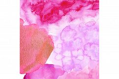 Red &amp; Pink Watercolor Clipart Product Image 2