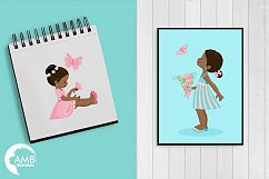 Fairy girls, butterfly girls clipart, graphics and illustrations AMB-1084 Product Image 4