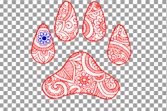Dog footprint doodle clip art, hand drawn illustration of dog paw print. Vector design for T-shirt, greeting card or poster. png, svg files Product Image 2
