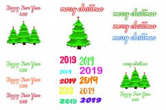 AA31- Christmas Trees and ,Year-2019-SVG cut file Bundle Product Image 1