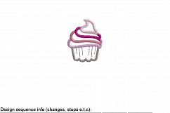 Layerd Swirl Cupcake Applique Embroidery Design Product Image 3