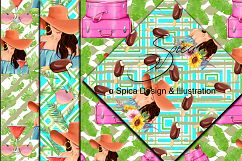 Summer kisses digital paper Product Image 2