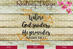 Where God Guides He Provides SVG DXF PNG Digital Cut Files Product Image 1