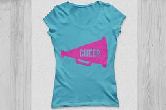 Cheer Megaphone SVG Cut Files, Cheer Monogram Svg, Megaphone Svg File, Cricut files, silhouette files, Cheerleader Svg, svg, dxf, eps, png. Product Image 3
