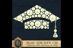 14 Pearl Education Cap Digital Clip Arts, Pearl Graduation Product Image 3