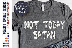 Not today satan svg Bible verse svg Jesus Svg Bible Svg Product Image 1