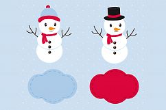 Snowman Digital Paper, Christmas Background, Holiday Pattern, Snowflakes Background, Winter Pattern, Xmas Background, Snowman Clipart. Product Image 4
