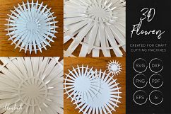 3D Flower SVG Cut Files - Flower SVG - Layered Flower DXF Product Image 3