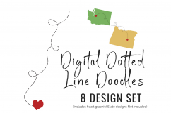 Dotted Line Doodles 8 design set heart Product Image 1