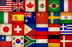 World Flags Grunge Texture Digital Paper Product Image 4