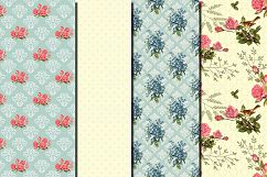 Shabby chic pink roses seamless digital paper pack Product Image 3