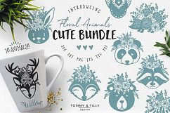 Floral Animals Bundle - SVG DXF PNG EPS JPG PDF Cut File Product Image 1