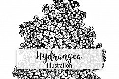 Florals - Vintage Black and White Hydrangea Product Image 1