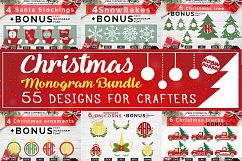 Christmas Monogram Bundle - 55 Designs For Crafters Product Image 1