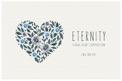 ETERNITY: navy &amp; blue watercolor floral collection Product Image 2