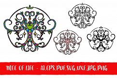 Tree of Life with Heart Pack - AI, PDF, EPS, SVG, DXJ, JPG, PNG Product Image 1