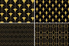 8 Seamless Art Deco Patterns - Black &amp; Gold Set 1 Product Image 6