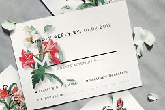 Modern Vintage Floral Wedding Invitation Suite Product Image 3
