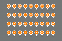 152 map pointer icons Product Image 5