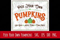 Pick Your Own Pumpkins | SVG | PNG | Printable | Fall Autumn Product Image 1