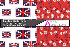London digital patterns / London graphics digital paper Product Image 2