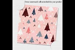 12 Winter Pattern Digital Papers in Denim and Peach Color Product Image 3