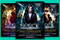Space Club Heavy Dimensions Flyer Template Product Image 1