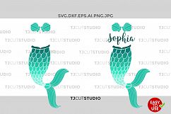 Mermaid Tail SVG Mermaid Monogram SVG, Fish Mermaid ,Mermaid Monogram Svg, Files for Silhouette Cameo or Cricut, Commercial &amp; Personal Use. Product Image 1