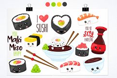 Kawaii sushi graphics and illustrations Product Image 2