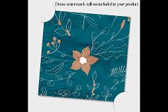 12 Winter Floral Digital Papers in Vintage Pine and Wood Product Image 4