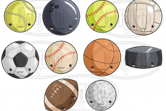 Kawaii Sports Clipart Product Image 2