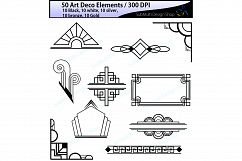 Art deco / art deco elements / art deco element clipart / art deco element in gold, bronze, silver , black and white colors / High Quality Product Image 1