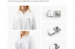 Square Enamel Pin Mockups Set Product Image 5