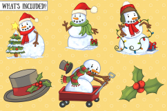 Winter Snowmen Clip Art Collection Product Image 2