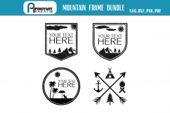 Mountain Frame Bundle, Mountain svg, Summer svg, Explore svg Product Image 1