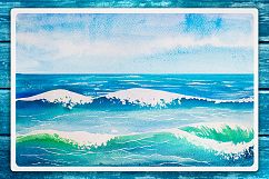 Seascapes. Watercolor illustrations. Product Image 4