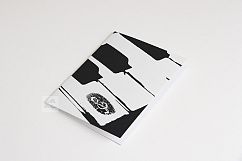 Monochromatic Greeting Card Mock up minimal vertical blank cards mockup white display stock photo psd smart template stationery Product Image 5