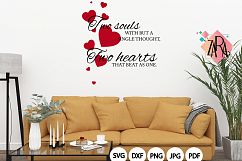 Two souls with but a single thought, two hearts that beat as one  ,  svg DXF pdf jpg PNG - Cutting Files - Wall art - Clip Art  Product Image 5