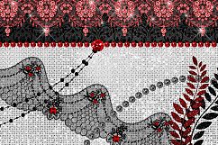 Black White and Red Digital Scrapbooking Kit Product Image 2