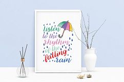 Printable Art Listen To The Rhythm Of The Falling Rain Print Product Image 1