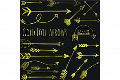 Golden Arrow Clipart - 40 Elements Product Image 2