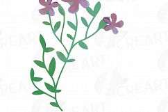 Floral elements watercolor clip art pack, 39 Individual floral elements, flowers and leafs collection, greenery, diy invitation, vectors Product Image 7