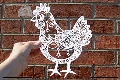 Chicken / Hen paper cut SVG / DXF / EPS files Product Image 5