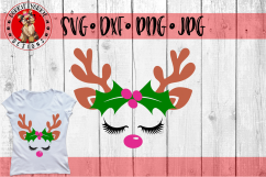 Reindeer Bundle - reinbeer, face, wine, christmas SVG Cut Product Image 2