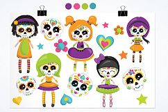 Sugar skull dolls graphics and illustrations Product Image 4