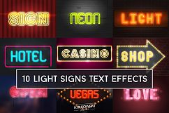 Light Signs Text Effect Mockup Product Image 1