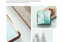 Square Enamel Pin Mockups Set Product Image 6